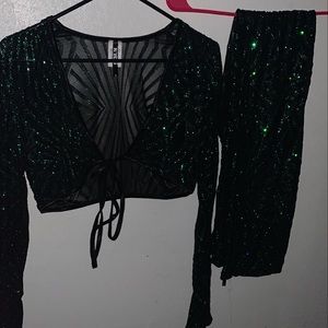 Sheer Glitter 2 piece Set